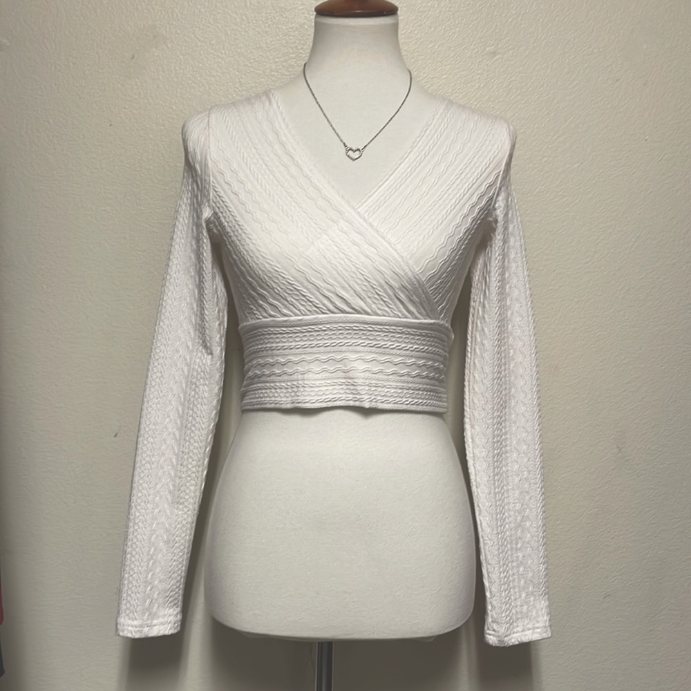 SHEIN ribbed cropped long sleeve